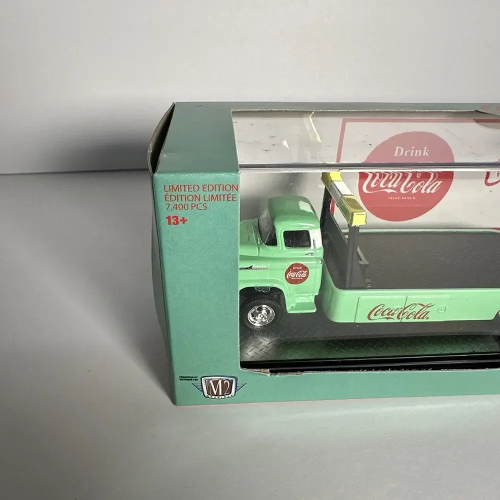 M2 Machines Auto Hauler TW11 COCA COLA 1958 CHEVY SPARTAN & 1955 BEL AIR GASSER